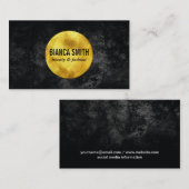 Carte De Visite Gold Embellish | Noir (Devant / Derrière)