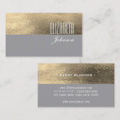 Carte De Visite Gold et Grey Professional (Devant / Derrière)