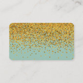 Carte De Visite Gold et Mint Confetti (Dos)