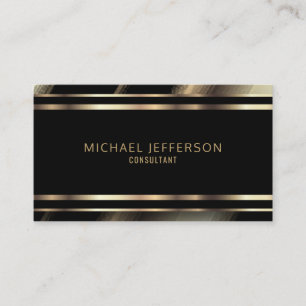 Carte De Visite Gold et Noir professionnel classique