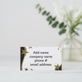 Carte De Visite Gold et Silver Stars Business (Debout devant)