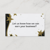 Carte De Visite Gold et Silver Stars Business (Dos)