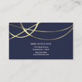 Carte De Visite Gold Faux Foil et n'importe quelle couleur Elegant (Dos)