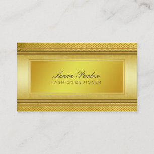 Carte De Visite Gold Faux Foil Professionnel Élégant Confetti Chic