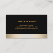 Carte De Visite Gold Faux Foil Web Computer Professionnel Élégant (Dos)