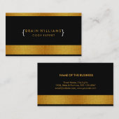 Carte De Visite Gold Faux Foil Web Computer Professionnel Élégant (Devant / Derrière)