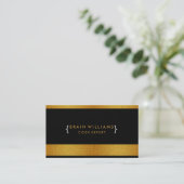 Carte De Visite Gold Faux Foil Web Computer Professionnel Élégant (Debout devant)