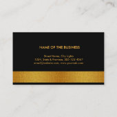 Carte De Visite Gold Faux Foil Web Computer Professionnel Élégant (Dos)
