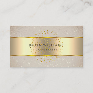 Carte De Visite Gold Faux Foil Web Professionnel Minimal Élégant