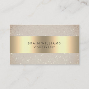 Carte De Visite Gold Faux Foil Web Professionnel Minimal Élégant