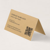 Carte De Visite Gold Faux Leather Texture Design (Dos)