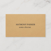 Carte De Visite Gold Faux Leather Texture Design (Devant)