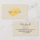 Carte De Visite Gold Faux Moderne Professionnel Luxe Chic Unique (Devant / Derrière)