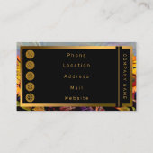 Carte De Visite Gold Field Of Sunflowers Élégante Collection (Dos)