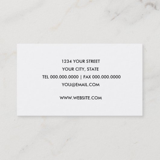 Carte de visite Gold Fish (Dos)