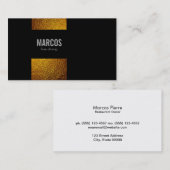Carte De Visite Gold Flakes / Noir (Devant / Derrière)