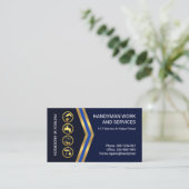 Carte De Visite Gold Flèches Gold Handyman Icons (Debout devant)