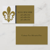 Carte De Visite Gold Fleur De Lis (Devant / Derrière)
