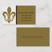 Carte De Visite Gold Fleur De Lis (Devant / Derrière)