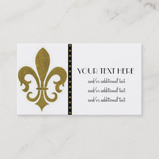 Carte De Visite Gold Fleur De Lis