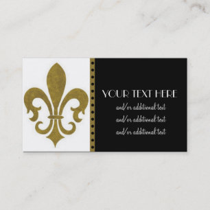 Carte De Visite Gold Fleur De Lis
