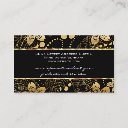 Carte De Visite Gold Floral (Dos)