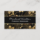 Carte De Visite Gold Floral (Devant)