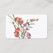 Carte De Visite Gold Floral RSVP Mariage Website (Dos)