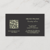 Carte De Visite Gold Flowers Black (Dos)