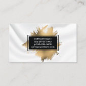 Carte De Visite Gold Foil Artistique | Draperie blanche (Dos)