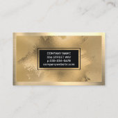 Carte De Visite Gold Foil Artistique | Or métallique (Dos)