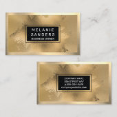 Carte De Visite Gold Foil Artistique | Or métallique (Devant / Derrière)