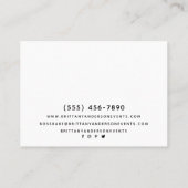 Carte De Visite Gold Foil Black Turquoise Green Ethereal Custom Bu (Dos)