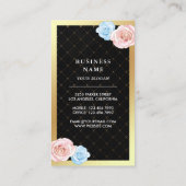 Carte De Visite Gold Foil Blush Pink Cake Balloons Planificateur d (Dos)