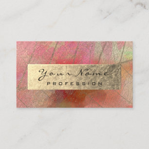 Carte De Visite Gold Foil Botanical Abstrait Influencer Blogger