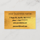 Carte De Visite Gold Foil Classic Rich Chic Glam Luxuriant (Dos)