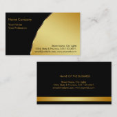 Carte De Visite Gold Foil Elegant Retro Services financiers (Devant / Derrière)