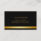 Carte De Visite Gold Foil Elegant Retro Services financiers (Dos)