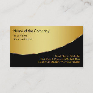 Carte De Visite Gold Foil Elegant Retro Services financiers