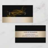Carte De Visite Gold Foil Faux Web Computer Professional Élégant (Devant / Derrière)