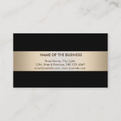 Carte De Visite Gold Foil Faux Web Computer Professional Élégant (Dos)