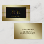 Carte De Visite Gold Foil Faux Web Modern Computer Financial (Devant / Derrière)