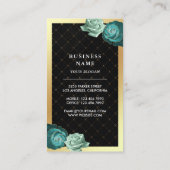 Carte De Visite Gold Foil Galaxy Turquoise Cake Balloons Planifica (Dos)