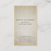 Carte De Visite Gold Foil Mandala Floral & Yoga Posture de méditat (Dos)