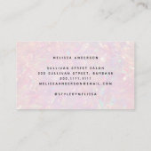Carte De Visite Gold Foil Pink Iridescente Calligraphie (Dos)