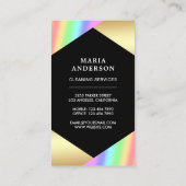 Carte De Visite Gold Foil Rainbow Spray Services de nettoyage des  (Dos)