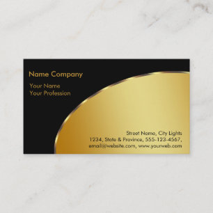 Carte De Visite Gold Foil Retro Crown logo Services financiers
