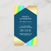 Carte De Visite Gold Foil Stars Confetti Blue Dragonfly (Dos)