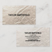 Carte De Visite Gold Foil tendance (Devant / Derrière)