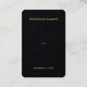 Carte De Visite Gold Font QR Code Premium Black Luxe Euro Size (Devant)